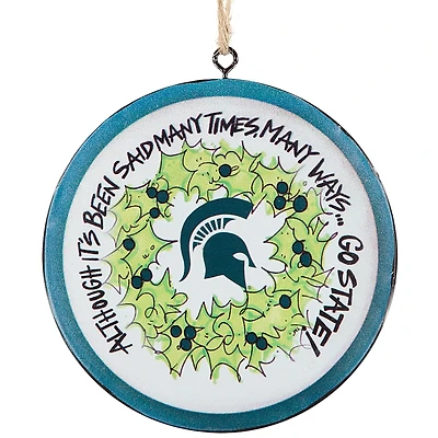 Ornement en métal des Spartans de l'État du Michigan