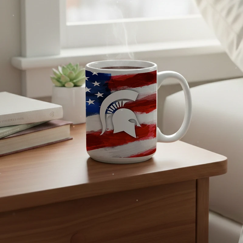 Ensemble de deux tasses américaines de 44 cl (15 oz) des Spartans de l'Université d'État du Michigan