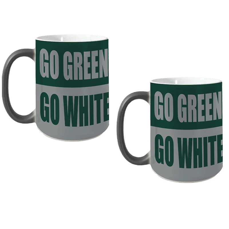 Ensemble de deux tasses transparentes Michigan State Spartans de 44 cl