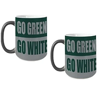 Ensemble de deux tasses transparentes Michigan State Spartans de 44 cl