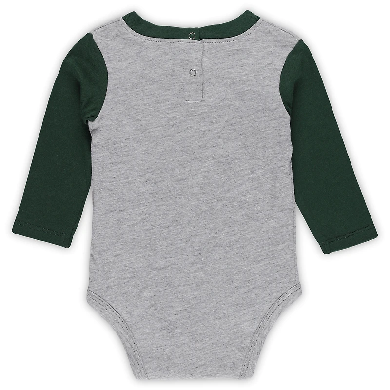 Ensemble body à manches longues et pantalon pour nouveau-né nourrisson Michigan State Spartans Double Up