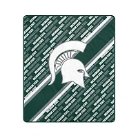 Pegasus Michigan State Spartans 60" x 70" Diagonal Lined Wordmark Ultra Soft Blanket