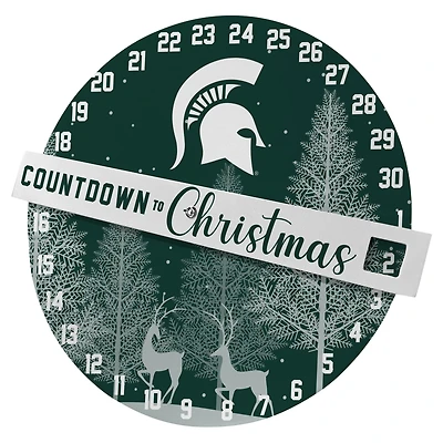 Pegasus Michigan State Spartans Countdown to Christmas Wall Sign