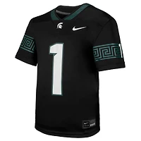 Maillot de jeu Nike vert n° 1 des Spartans l'État du Michigan pour enfants d'âge préscolaire