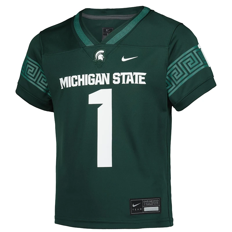 Preschool Nike #1 Green Michigan State Spartans Untouchable Replica Game Jersey