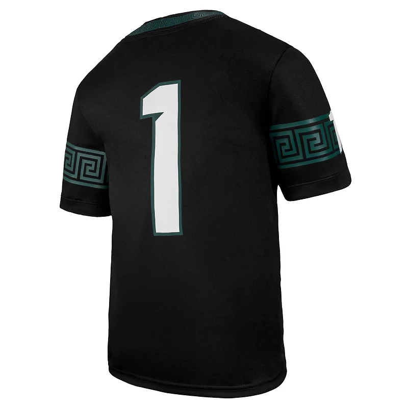 Maillot de jeu Nike vert n° 1 des Spartans l'État du Michigan pour enfants d'âge préscolaire