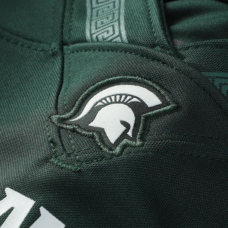 Maillot de jeu Nike vert n° 1 des Spartans l'État du Michigan pour enfants d'âge préscolaire