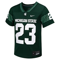 Maillot de football préscolaire Nike #23 vert Michigan State Spartans Untouchable