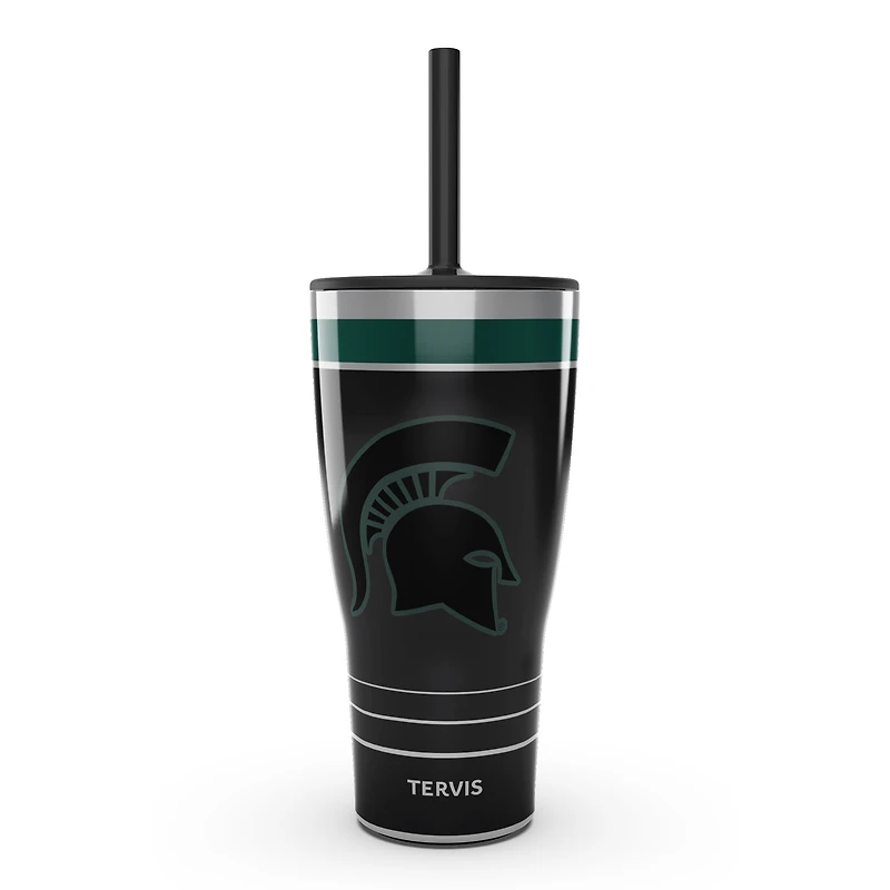 Tervis Spartans de l'État du Michigan 30oz. Gobelet de jeu de nuit avec paille