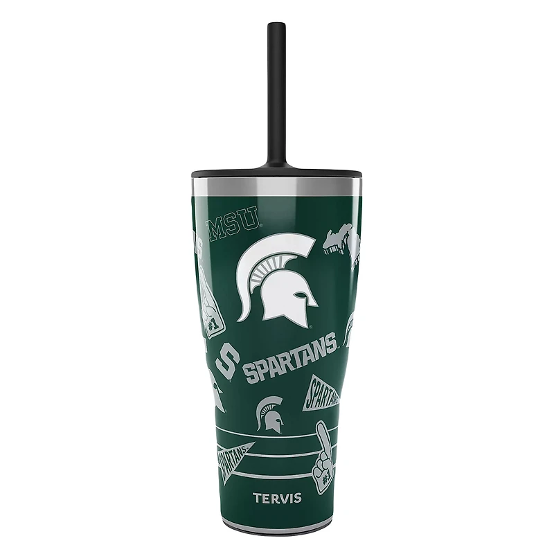 Gobelet Swag Tervis Michigan State Spartans de 30 oz avec couvercle à paille