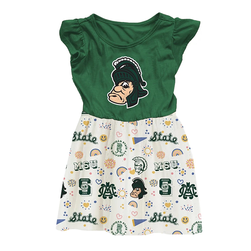 Robe de princesse Vault pour tout-petits Wes & Willy Green Michigan State Spartans