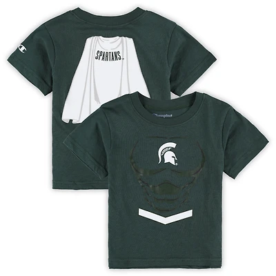T-shirt super héros Spartans de l'État du Michigan Champion vert pour tout-petits