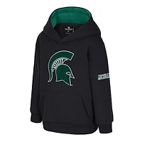 Sweat à capuche en polaire noir avec grand logo des Spartans de l'État du Michigan pour tout-petits