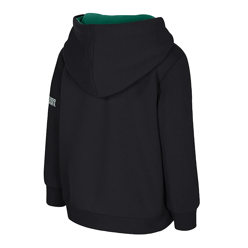 Sweat à capuche en polaire noir avec grand logo des Spartans de l'État du Michigan pour tout-petits