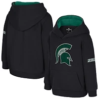Sweat à capuche en polaire noir avec grand logo des Spartans de l'État du Michigan pour tout-petits