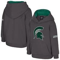 Sweat à capuche en polaire gros logo pour tout-petits, couleur anthracite, des Spartans de l'État du Michigan