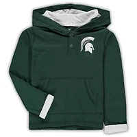 Ensemble sweat à capuche et pantalon de survêtement Michigan State Spartans Poppies Colosseum vert/gris chiné pour tout-petit