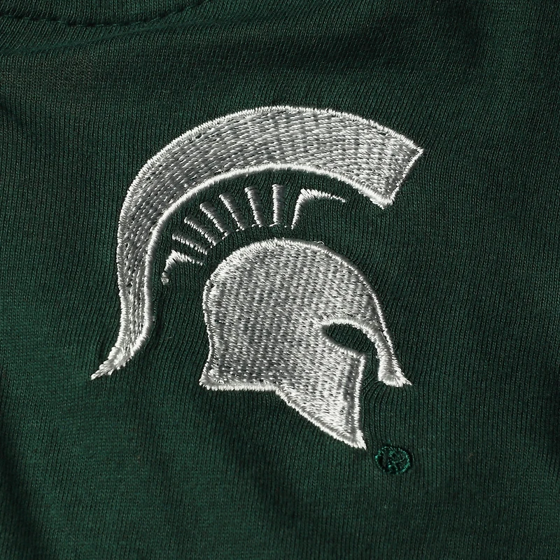 Ensemble sweat à capuche et pantalon de survêtement Michigan State Spartans Poppies Colosseum vert/gris chiné pour tout-petit