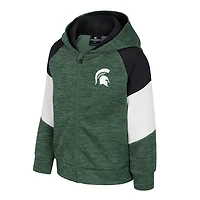 Toddler Colosseum Green Michigan State Spartans Spirit Hollow Full-Zip Hoodie
