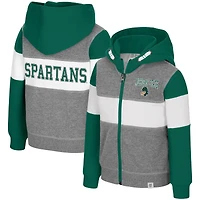 Toddler Colosseum  Heather Gray Michigan State Spartans Bert Full-Zip Hoodie
