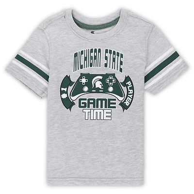 T-shirt Colosseum Heather Grey Michigan State Spartans Gamer pour tout-petit