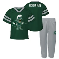 Ensemble maillot et pantalon deux pièces Red Zone Spartans de l'État du Michigan vert pour tout-petit