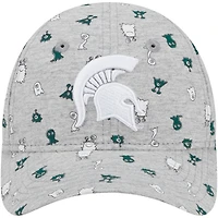 Casquette flexible 9FORTY New Era pour tout-petit, Michigan State Spartans, imprimé critter, gris chiné
