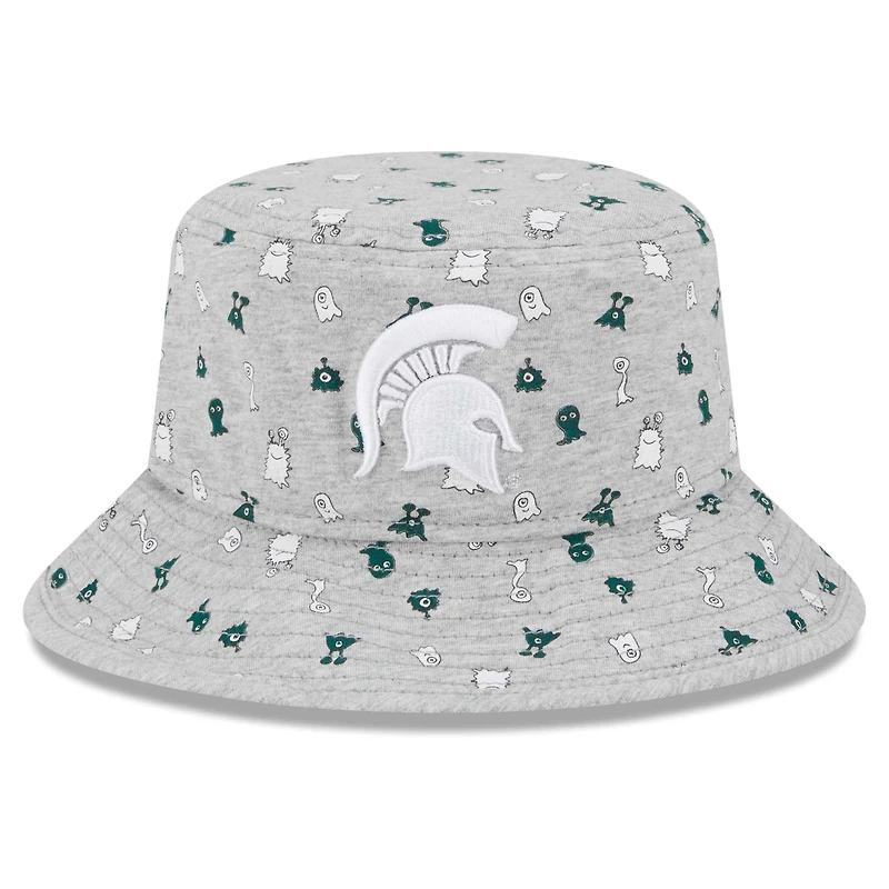 Chapeau bob New Era pour tout-petit, gris chiné, Michigan State Spartans Critter