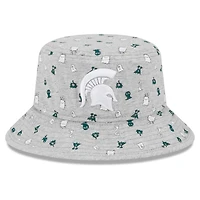 Chapeau bob New Era pour tout-petit, gris chiné, Michigan State Spartans Critter