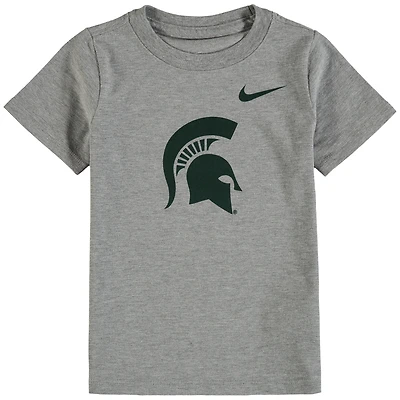Toddler Nike Heathered Gray Michigan State Spartans Logo T-Shirt