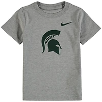 Toddler Nike Heathered Gray Michigan State Spartans Logo T-Shirt