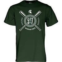 Unisex Blue 84 Green Michigan State Spartans 517 Day Baseball T-Shirt