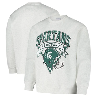 Sweat-shirt unisexe à écusson vintage des Spartans de Michigan State Ash Established & Co.