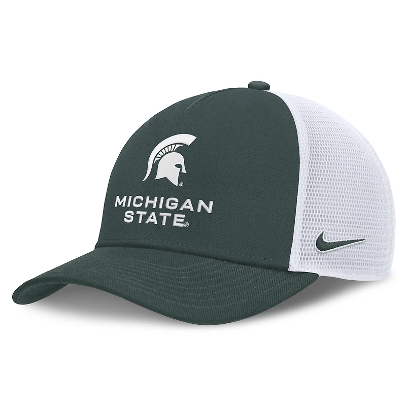 Casquette trucker unisexe Nike vert forêt Michigan State Spartans 2026 pour les jours de match