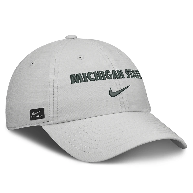 Unisex Nike Gray Michigan State Spartans 2026 On-Field Gameday Club Adjustable Hat