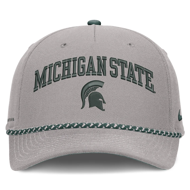 Unisex Nike Gray Michigan State Spartans Primetime Rise Rope Adjustable Hat
