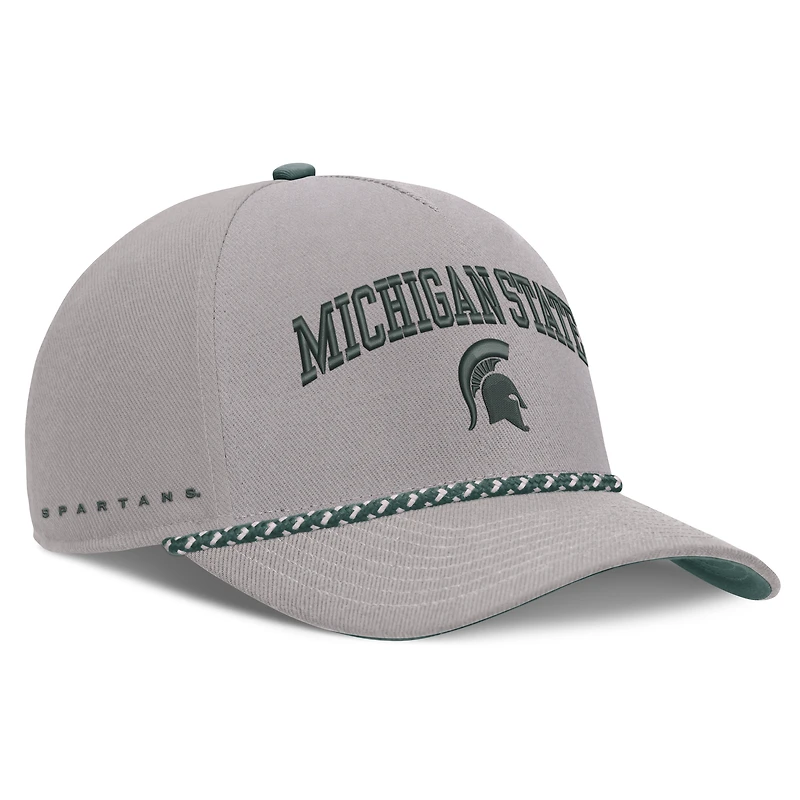 Unisex Nike Gray Michigan State Spartans Primetime Rise Rope Adjustable Hat