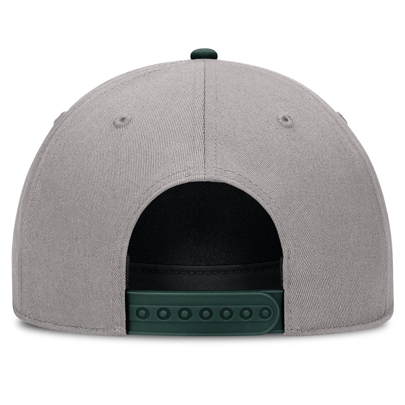 Casquette unisexe Nike grise Michigan State Spartans Primetime Rise Rope ajustable