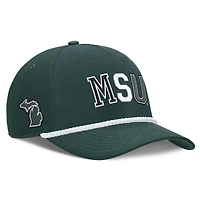 Casquette unisexe Nike verte Michigan State Spartans 2026 Basketball Refresh 5 panneaux à taille corde