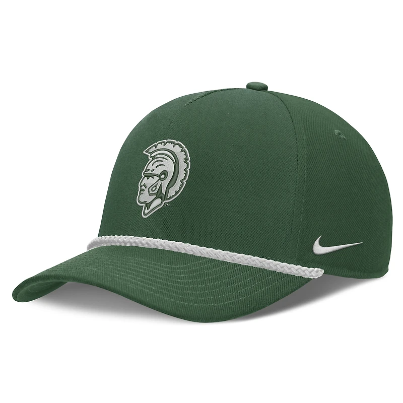 Casquette unisexe Nike verte Michigan State Spartans Rope Rise ajustable