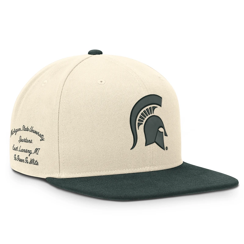 Unisex Nike  Natural/Green Michigan State Spartans Campus Prep Snapback Hat