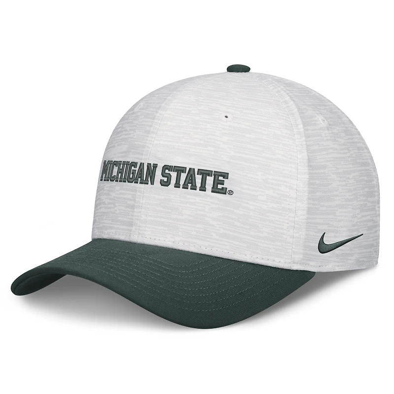 Unisex Nike White/Green Michigan State Spartans Primetime Rise Adjustable Hat
