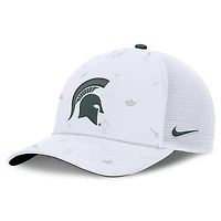 Casquette trucker unisexe Nike blanche Michigan State Spartans Country Club Golfin' Rise ajustable