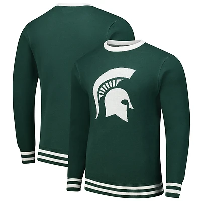 Pull-over vintage en tricot unisexe Uscape Apparel vert Michigan State Spartans Renew