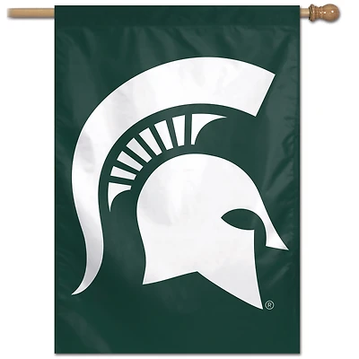 Bannière verticale simple face WinCraft Michigan State Spartans, grand logo 28" x 40".