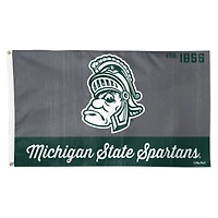 WinCraft Michigan State Spartans 3' x 5' Drapeau de luxe simple face College Vault