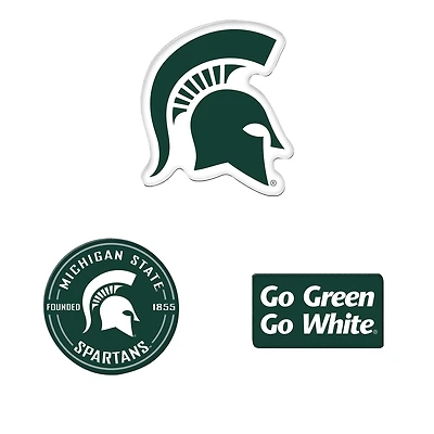 WinCraft  Michigan State Spartans 3-Pack Premium Fridge Magnet Set