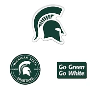 WinCraft  Michigan State Spartans 3-Pack Premium Fridge Magnet Set