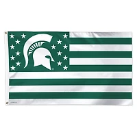 WinCraft Michigan State Spartans 3' x 5' Single-Sided Deluxe Patriotic Stars & Stripes Flag