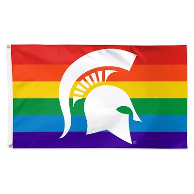 Drapeau de luxe WinCraft Michigan State Spartans 91 x 152 cm (3 pi x 5 pi) à une face, fierté de l'équipe